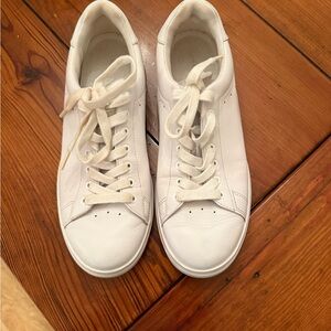 Tory Burch White Leather Sneakers